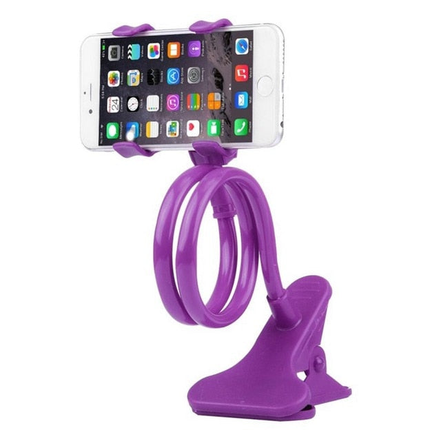 Mobile Lazy Bracket Two Clamp Flexible Phone Stand Holder for Cellphone Support  lazy arm phone holder