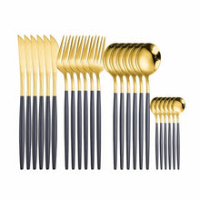 Load image into Gallery viewer, Gold Cutlery 24 Pcs Golden Cutlery
